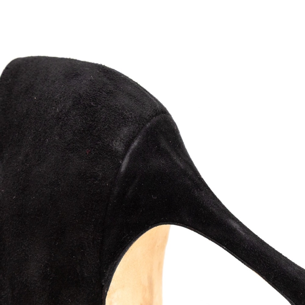 Manolo Blahnik BB Black Suede Pumps EU 38 US 7.5 Pointed Toe Heels - Picture 11 of 11